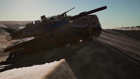 Alter-Rostiger-Panzer-In-Der-Wüste